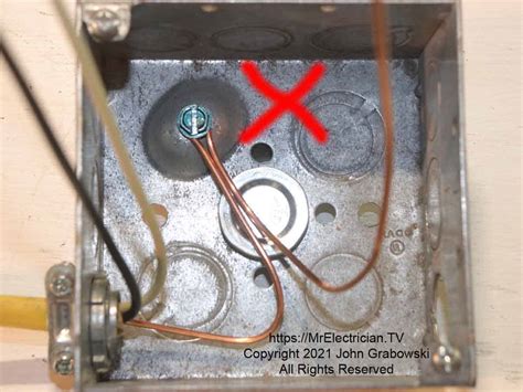 electrical box ground screw|grounding a metal outlet box.